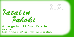 katalin pahoki business card